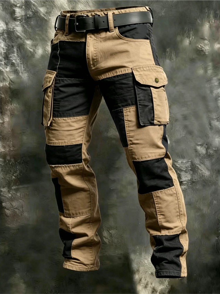 Men'S Fashion Khaki Pants - Pantaloni Cargo in Cotone per Uomo,