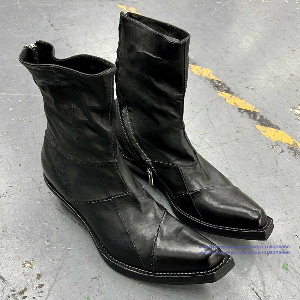 Chelsea Boots Men - Stivali da uomo in pelle nera