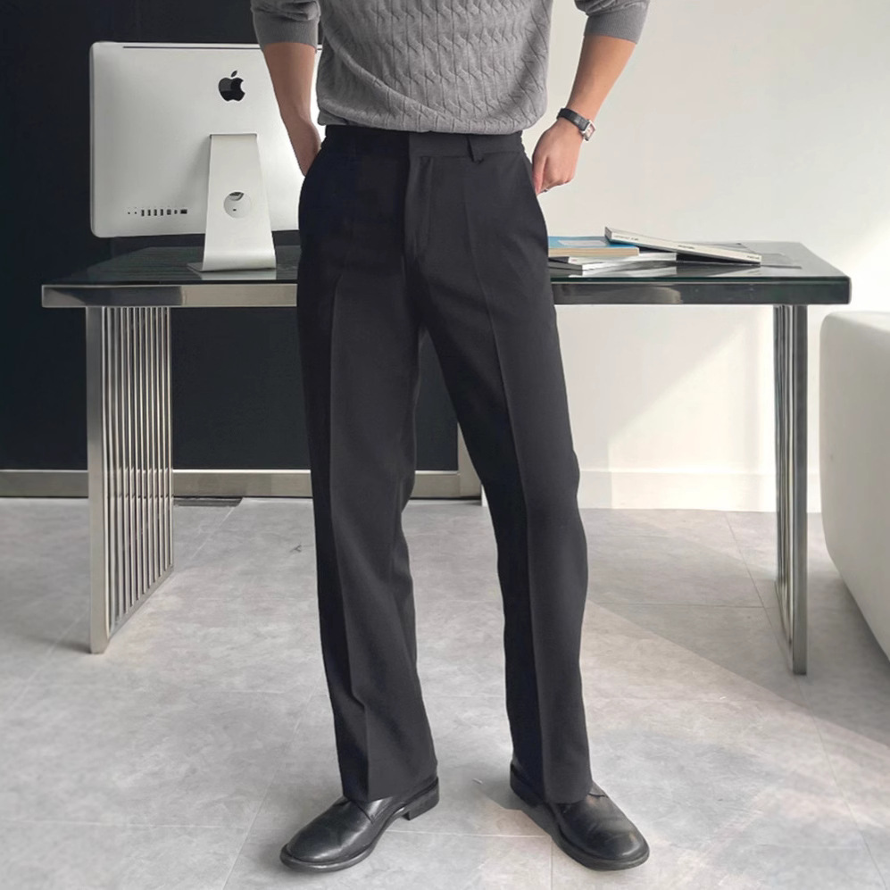 Mens Fashion Dark Grey Pants - Pantaloni da Uomo Neri e Grigio