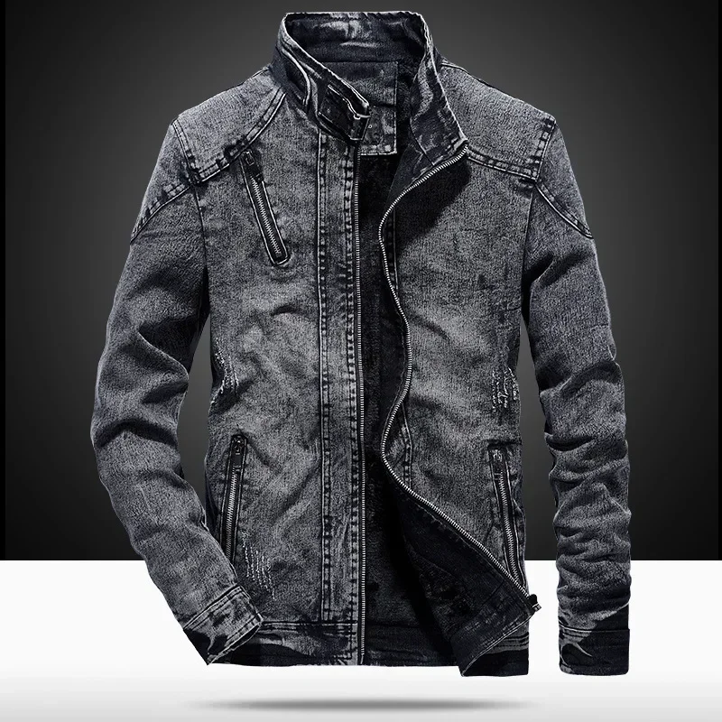 Men'S Fashion Light Jacket - Giacca di jeans da uomo Moda