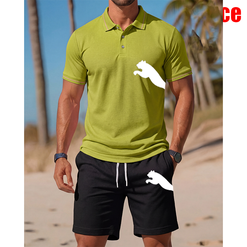 Men'S Fashion Polo Shirt - Completo Sportivo da Uomo Casual con