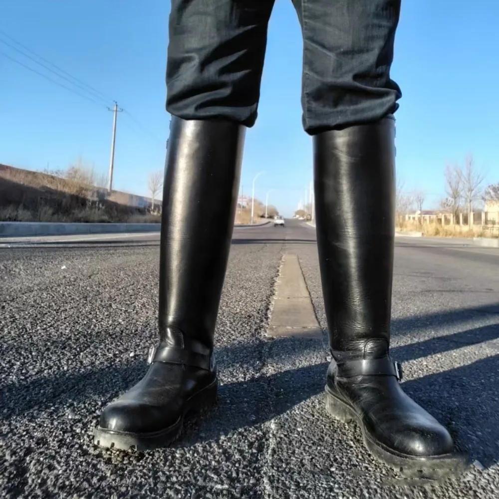 Chelsea Boots Men - Stivali Chelsae lunghi britannici in vera