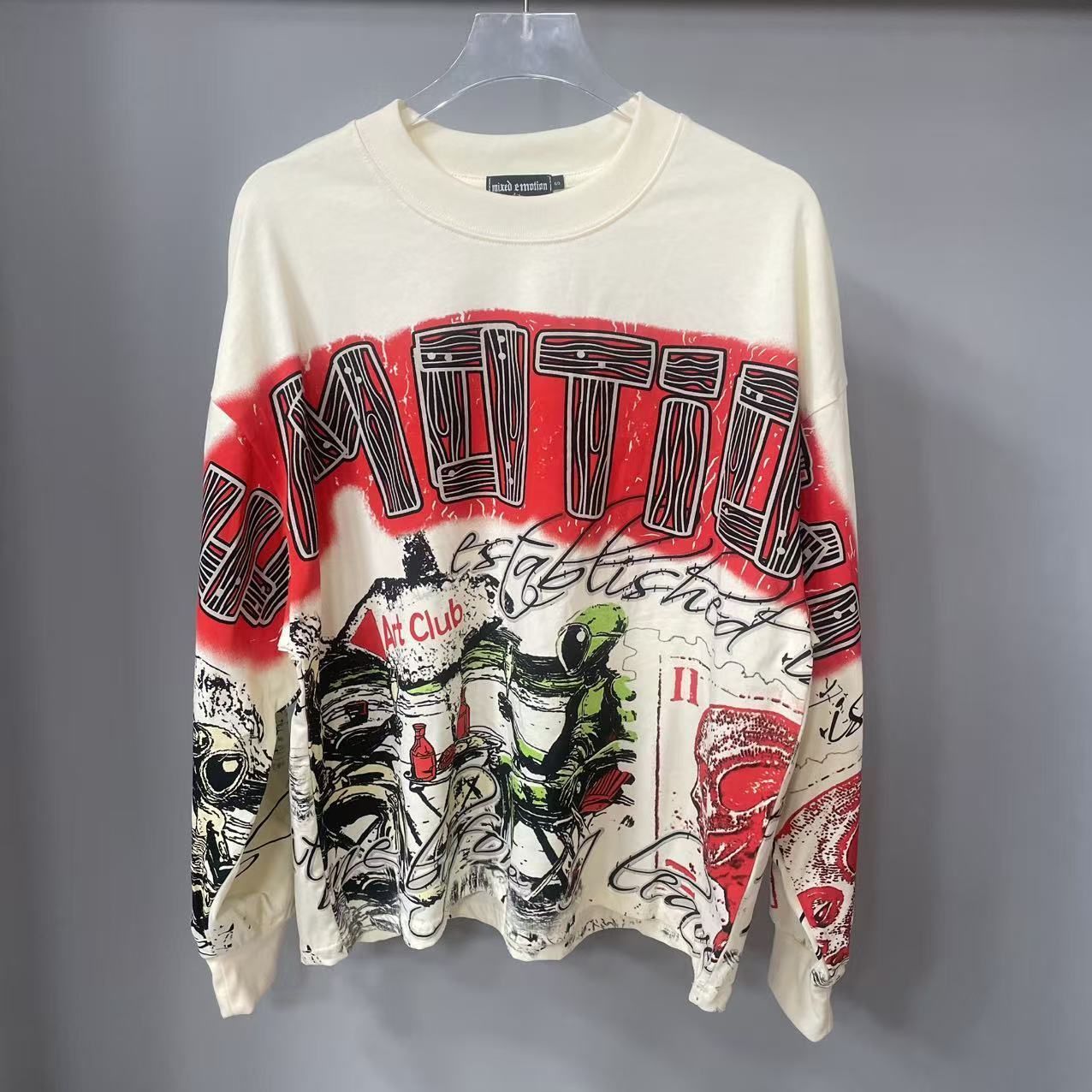 Streetwear Hoodie - T-shirt a maniche lunghe MIXED-EMOTION di
