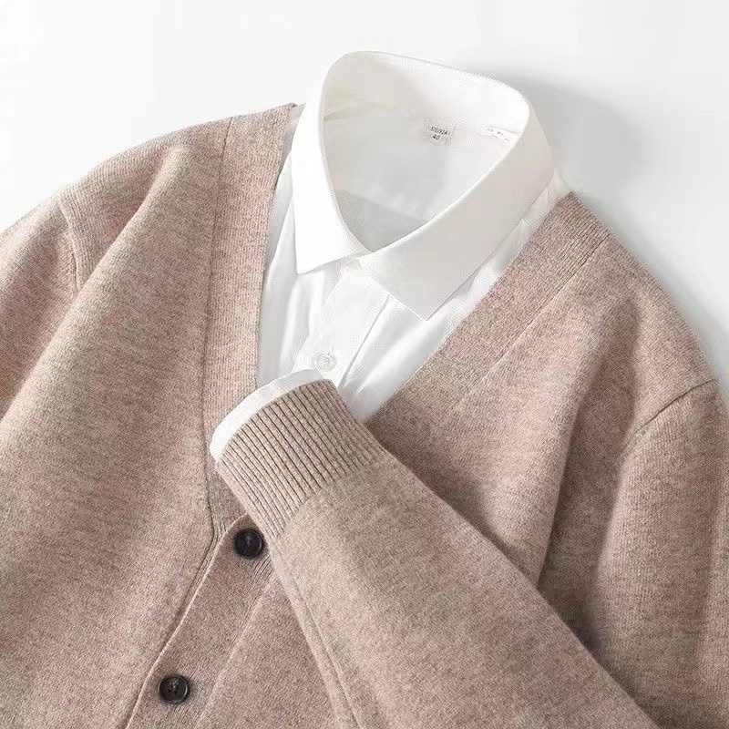 Men'S Fashion V Neck Sweater - 2024 autunno/inverno nuovi uomini d'affari e