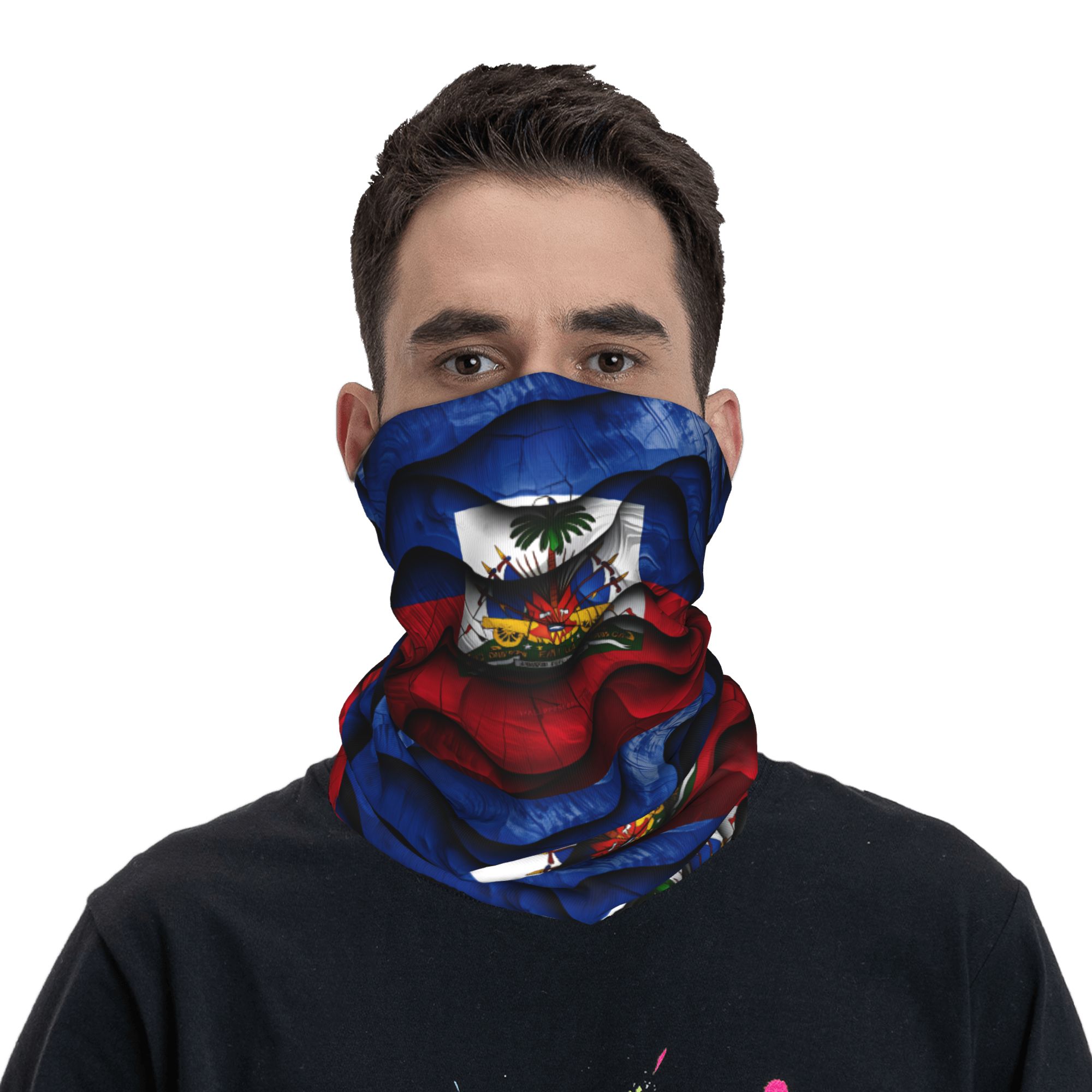 Men'S Fashion Rings - Passamontagna con bandiera di Haiti, maschera