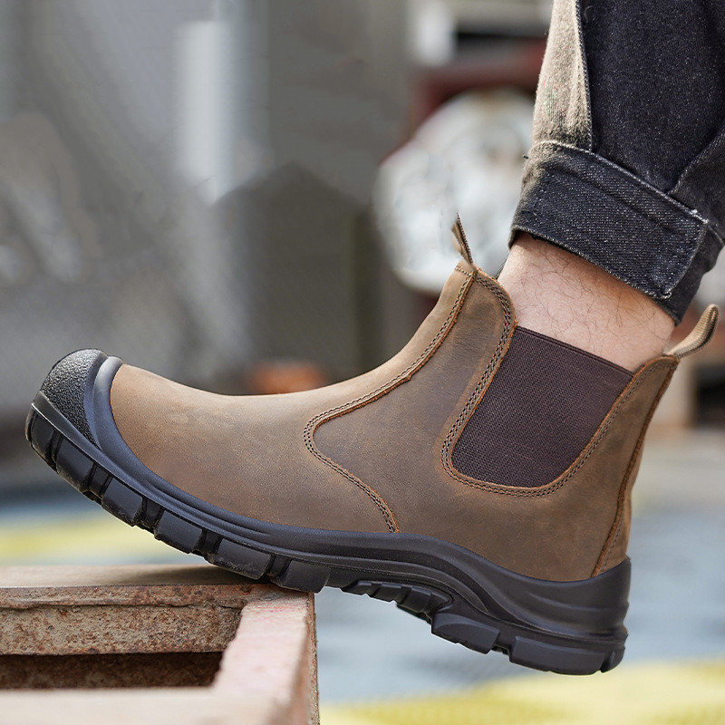 Chelsea Boots Men - Copri punta in acciaio moda uomo
