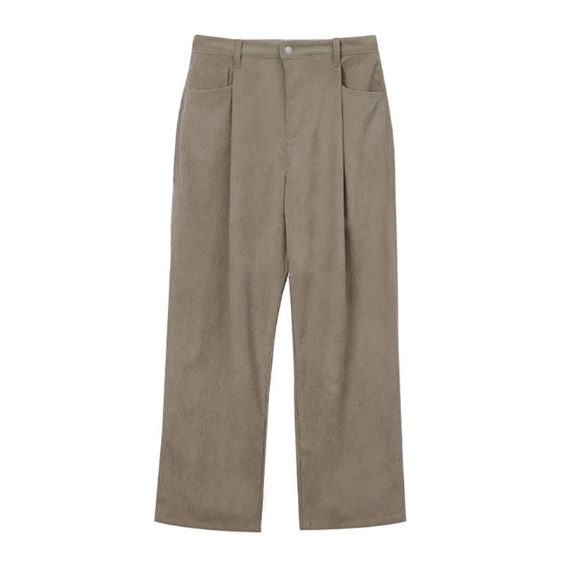 Men'S Fashion Khaki Pants - Pantaloni da Uomo Primaverili in Velluto
