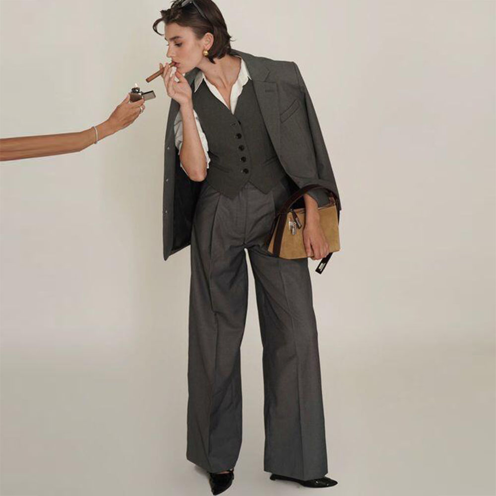 Mens Fashion Dark Grey Pants - Abiti da uomo grigio scuro Abiti