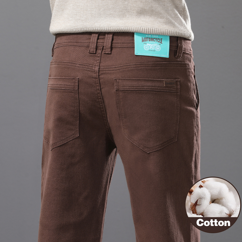 Mens Fashion Dark Grey Pants - Jeans da Uomo in Cotone Elasticizzato,