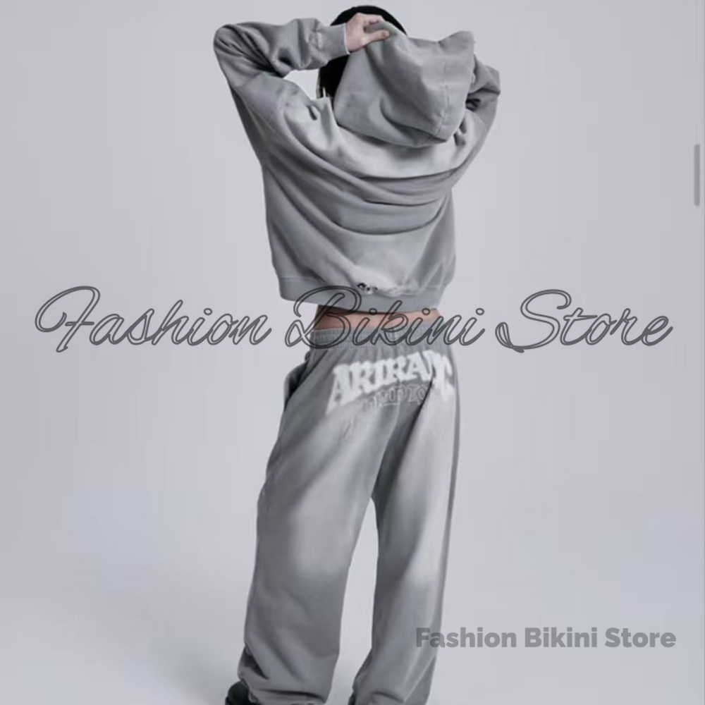 Streetwear Hoodie - NUOVA Felpa con Cappuccio Grigia Effetto