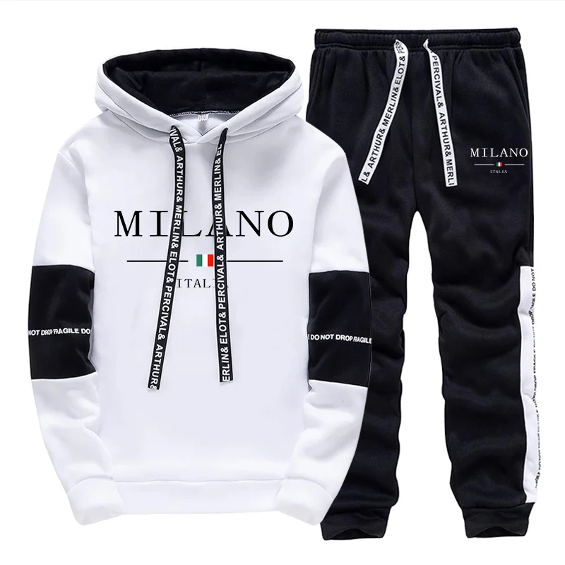 Men'S Fashion 2026 - Completo da Uomo/Felpa con Cappuccio/Pantaloni -