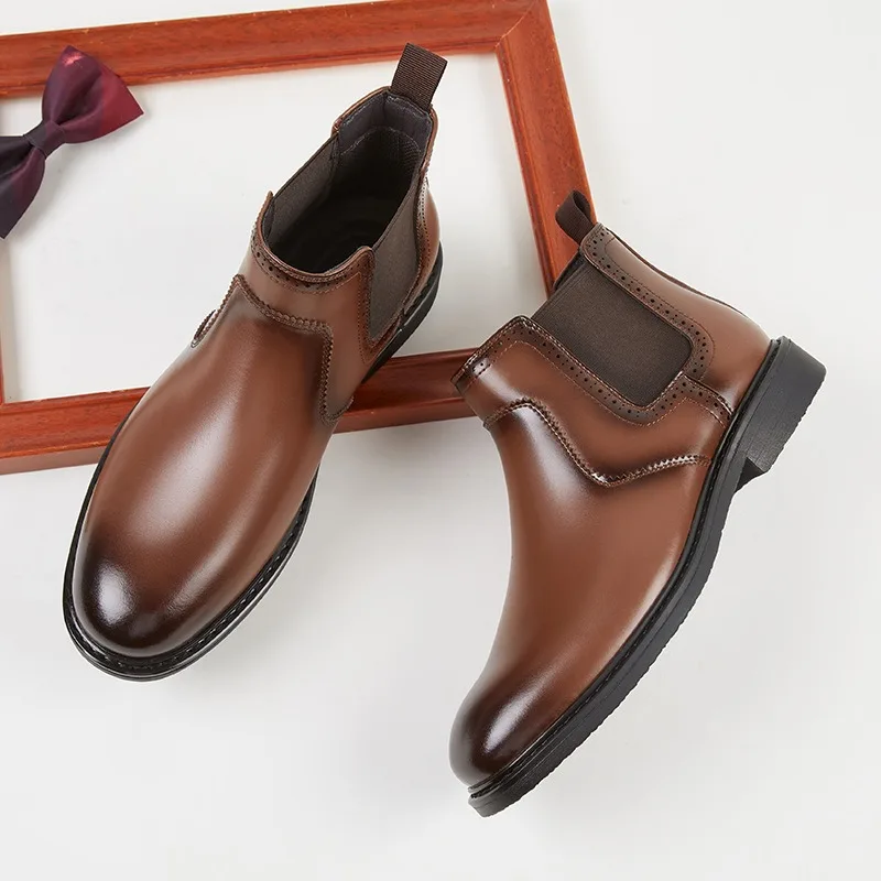 Men Fashion Vintage - Stivali Oxford in pelle da uomo