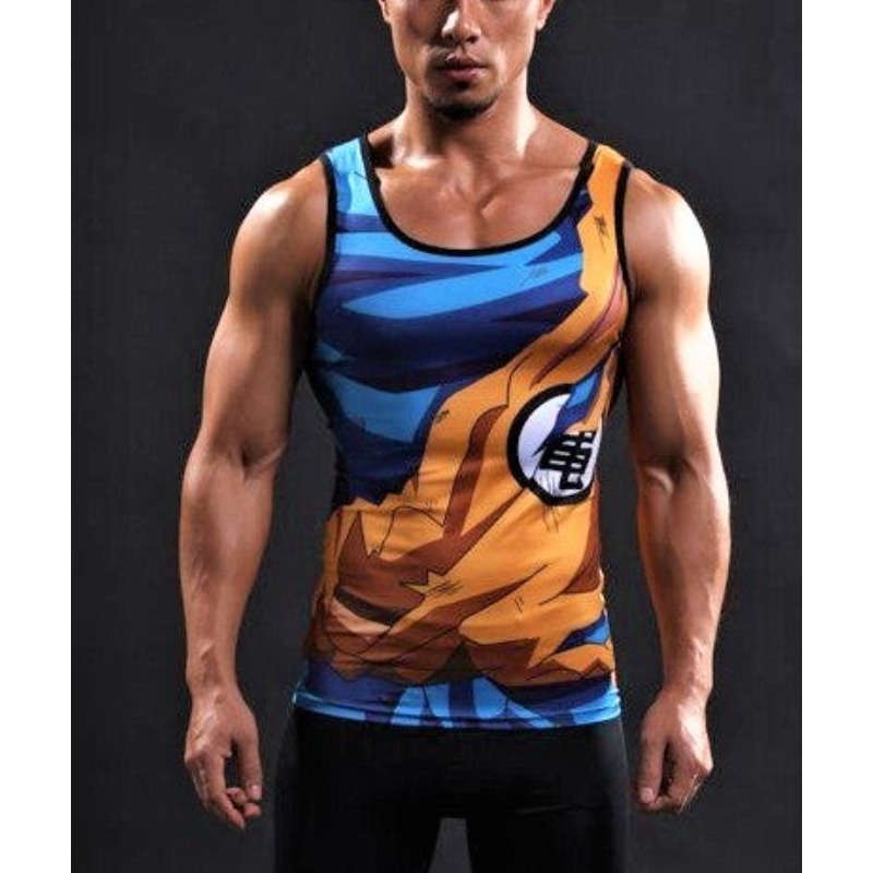 Queer Men'S Fashion - Canotta Estiva 2026 Anime Goku Cosplay