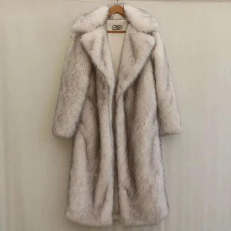 Men'S Fashion X - Cappotto in Pelliccia di Visone Sintetica