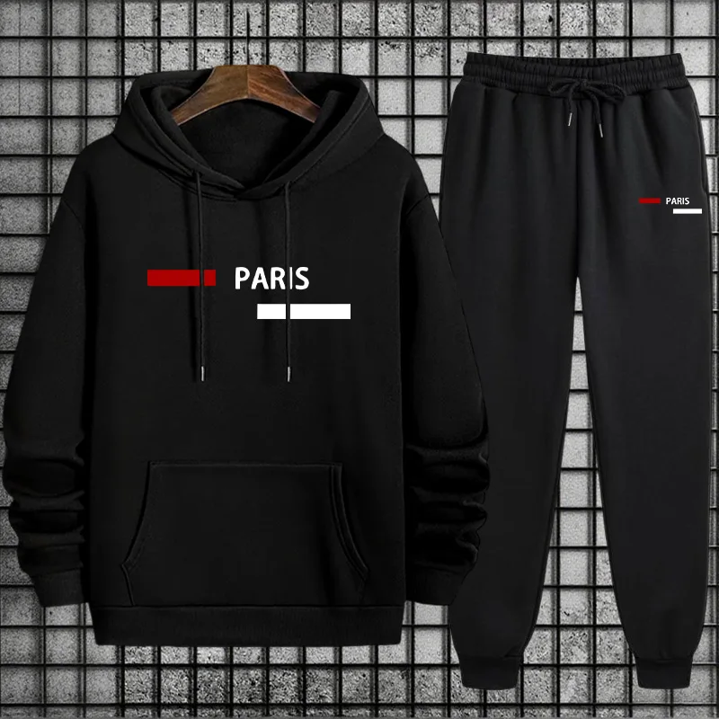 Track Suit Men - Tuta da Uomo Casual con Cappuccio,