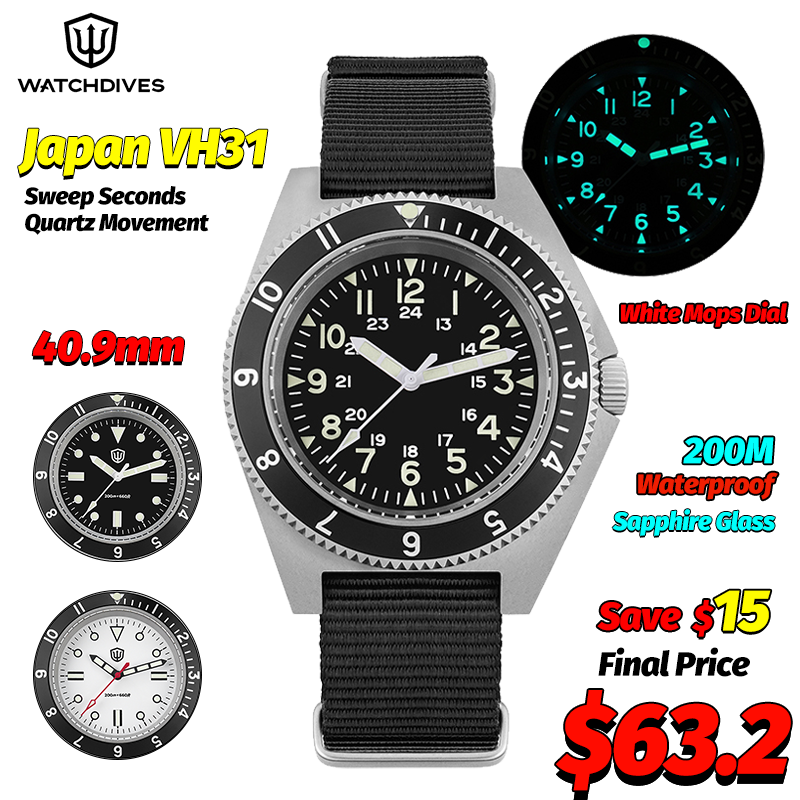 Mens Fashion Bracelet - Watchdives WD1972 Orologio al quarzo Zaffiro