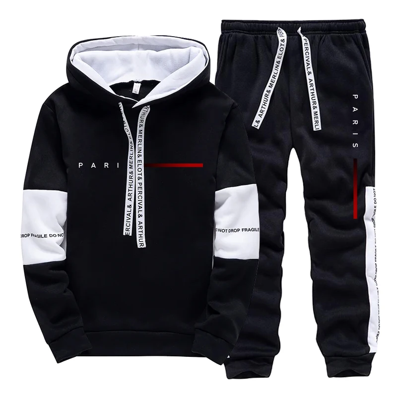 Streetwear Hoodie - Set da Uomo Moda Parigina: Felpa