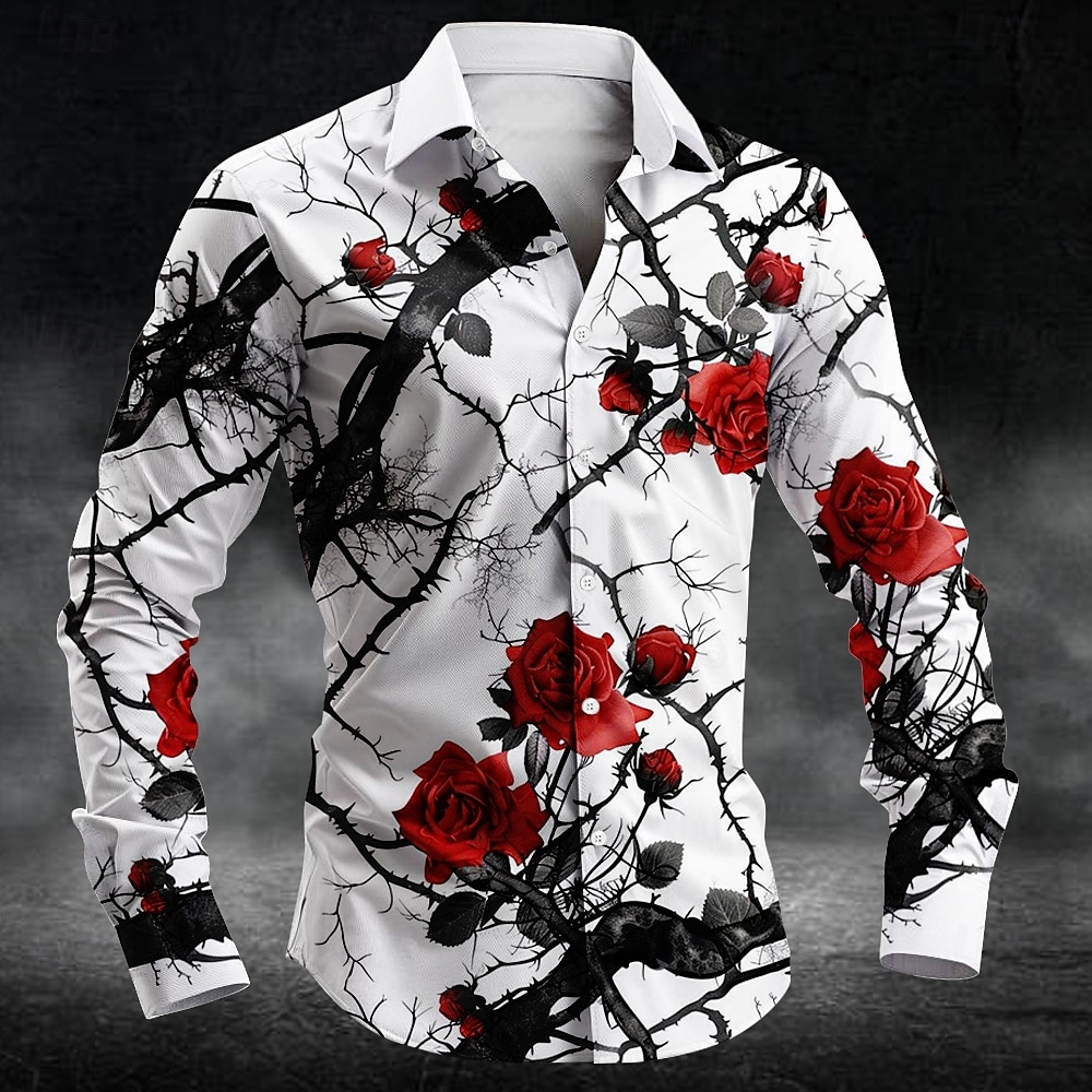 Queer Men'S Fashion - Camicia da uomo a maniche lunghe