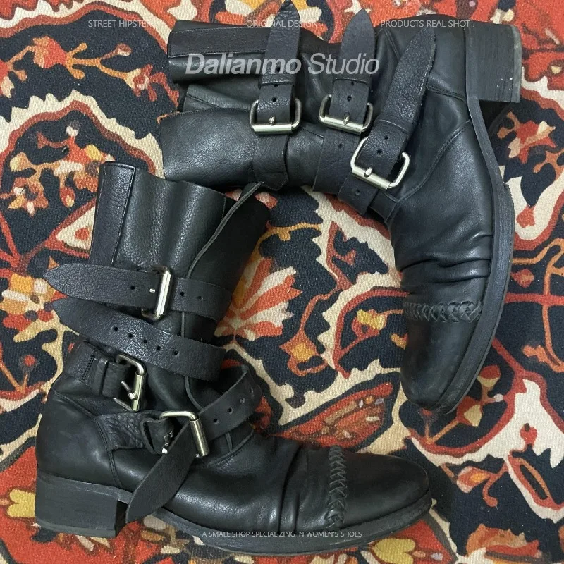 Stivali da moto in vera pelle  - Men Fashion Vintage recensione e prezzo