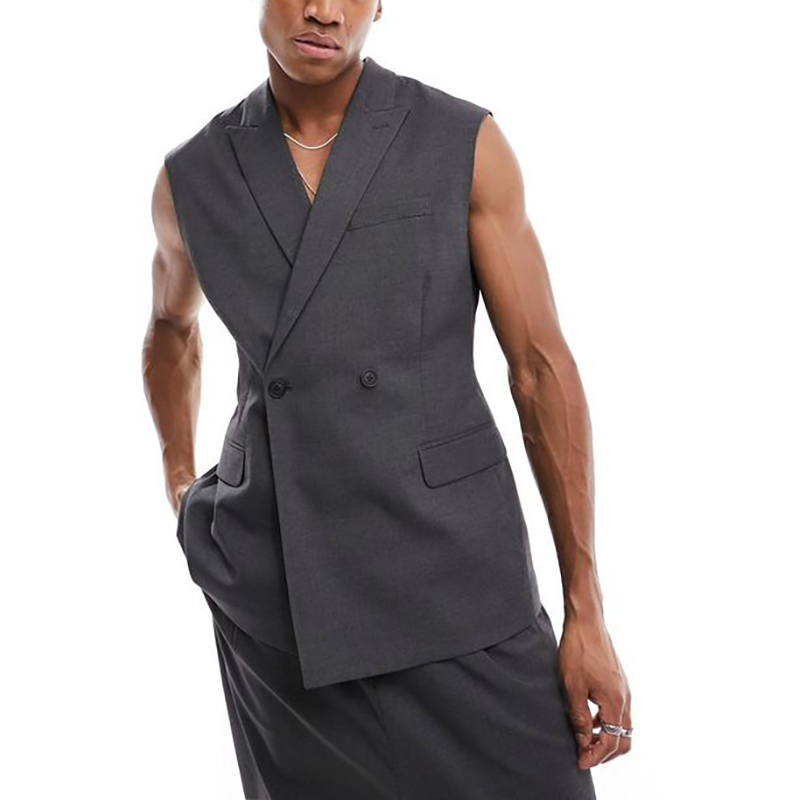 Completo Estivo da Uomo: Gilet - Mens Fashion Dark Grey Pants recensione e prezzo