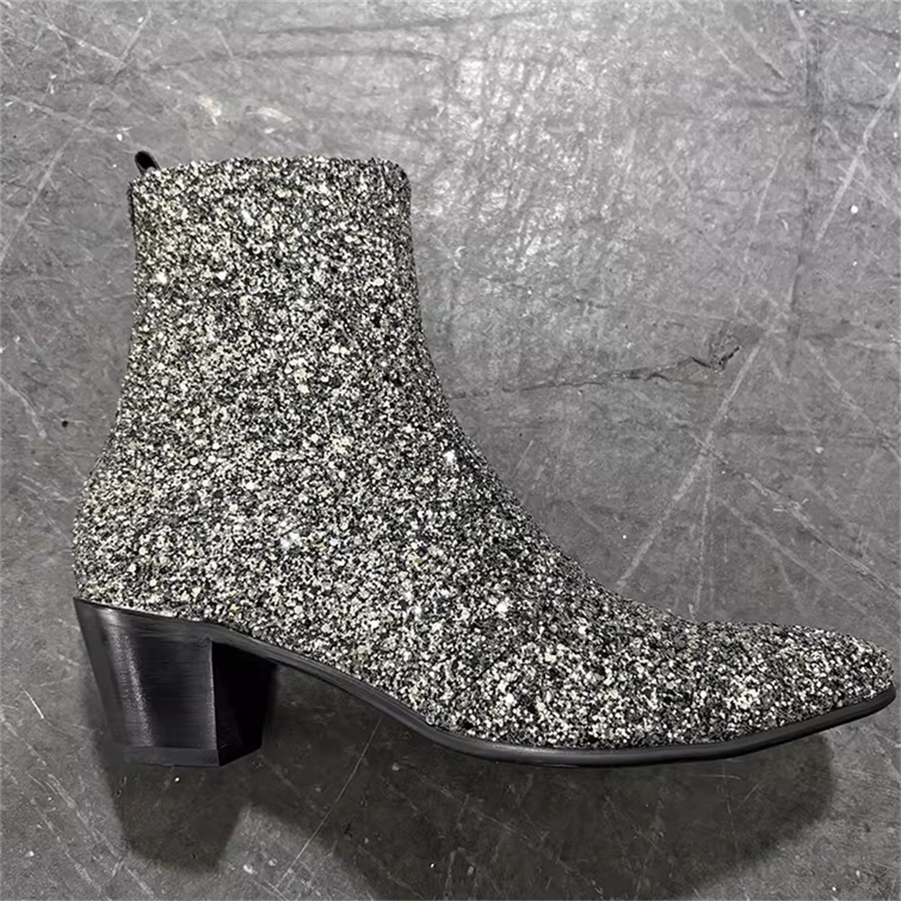 Stivali da Uomo Argento Luccic - Chelsea Boots Men recensione e prezzo