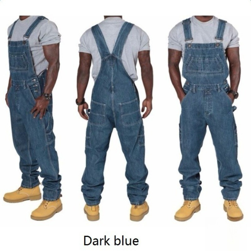 Salopette in denim strappato d - Men'S Fashion Loose Pants recensione e prezzo