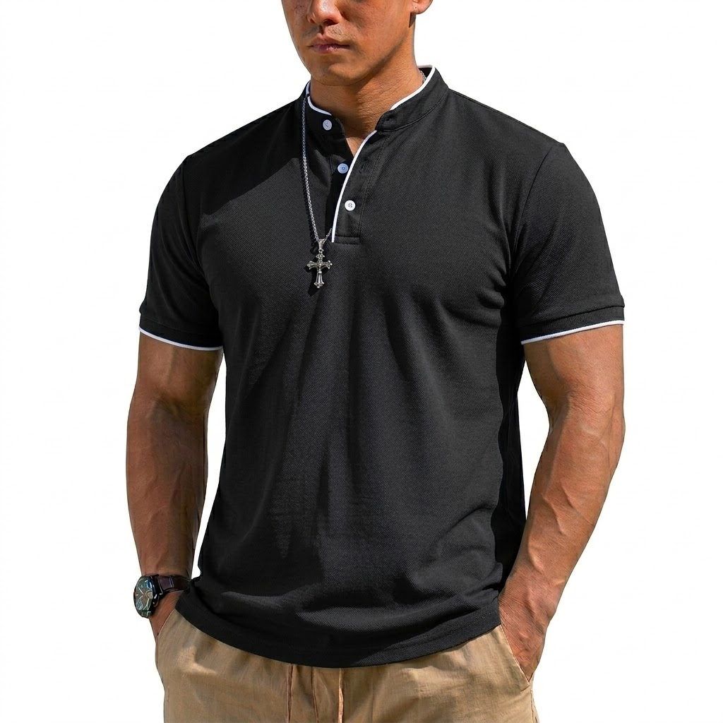 Maglietta Henley Estiva a Mani - Men'S Fashion Polo Shirt recensione e prezzo