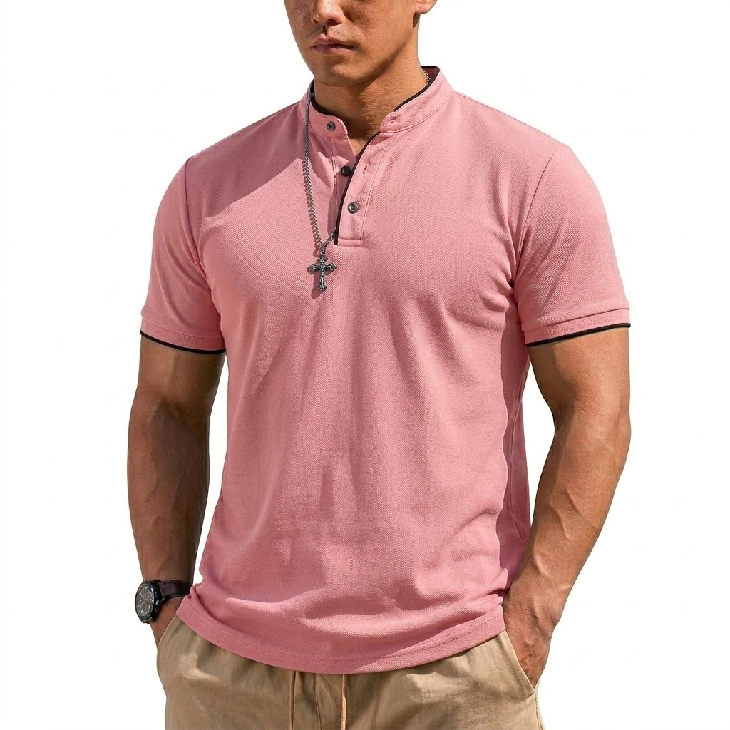 Maglietta Henley Estiva a Mani - Men'S Fashion Polo Shirt recensione e prezzo
