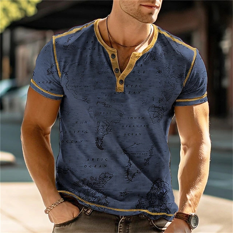 Camicie Henry da uomo con stam - Men Fashion Vintage recensione e prezzo
