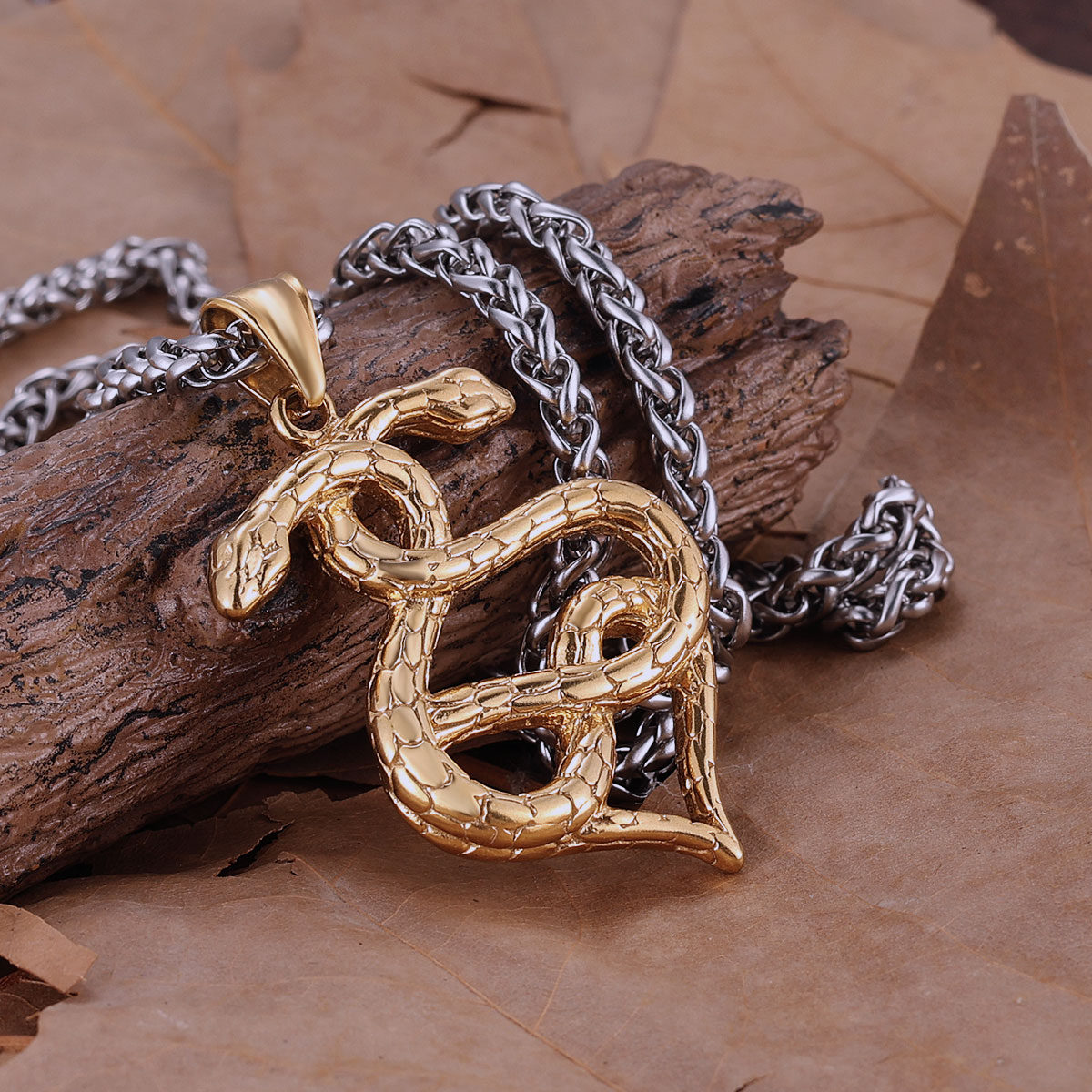 Collana con serpente gemelo vi - Men Fashion Vintage recensione e prezzo