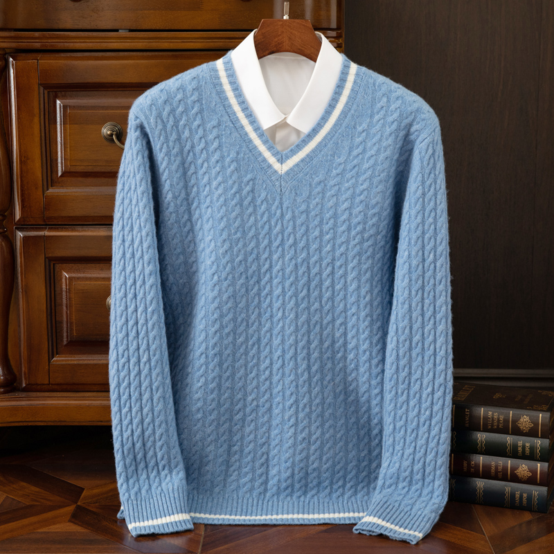 Nuovo Maglione Invernale in Pu - Men'S Fashion V Neck Sweater recensione e prezzo