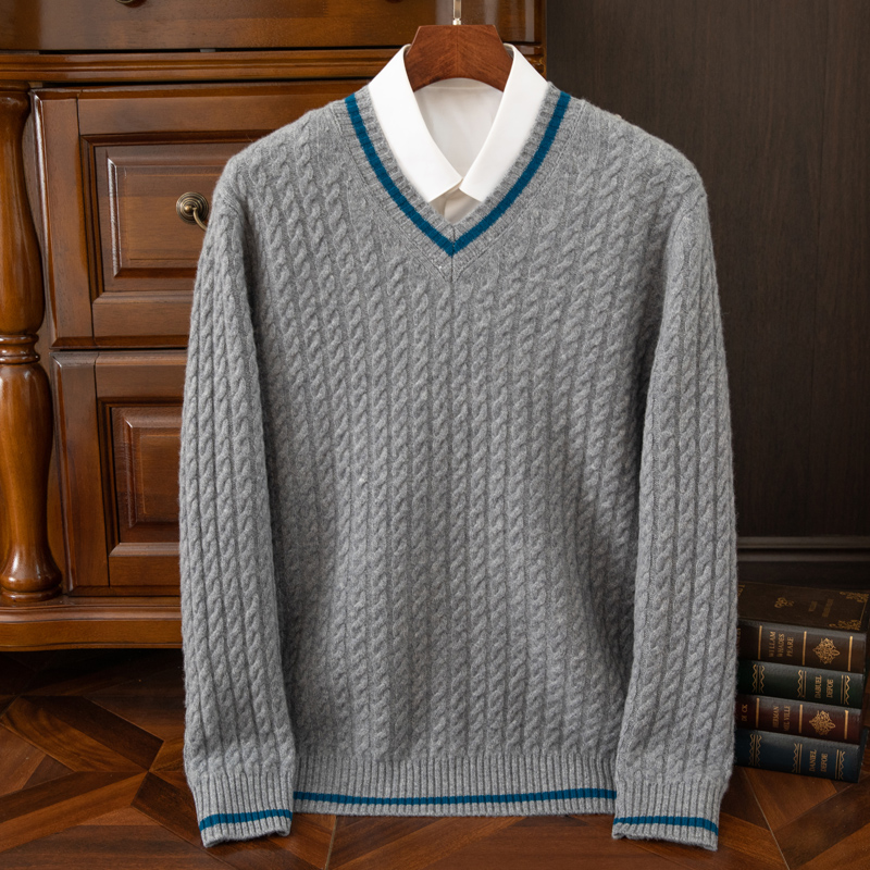 Nuovo Maglione Invernale in Pu - Men'S Fashion V Neck Sweater recensione e prezzo
