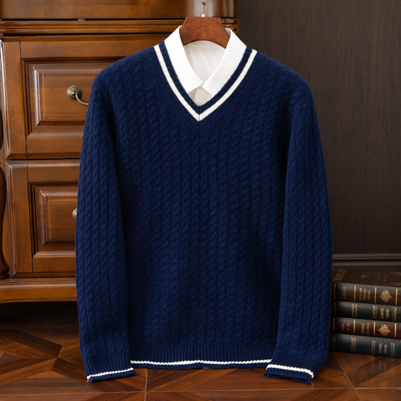 Nuovo Maglione Invernale in Pu - Men'S Fashion V Neck Sweater recensione e prezzo